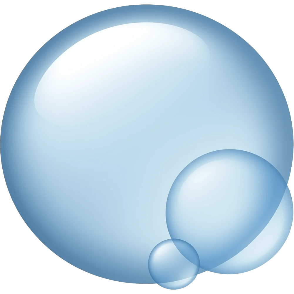 three clear a little bubbles in air without human emoji