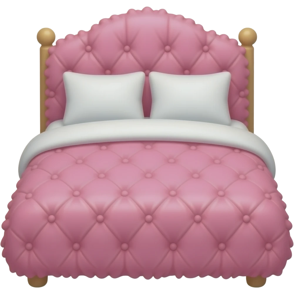 Make a pink fluffy bed emoji