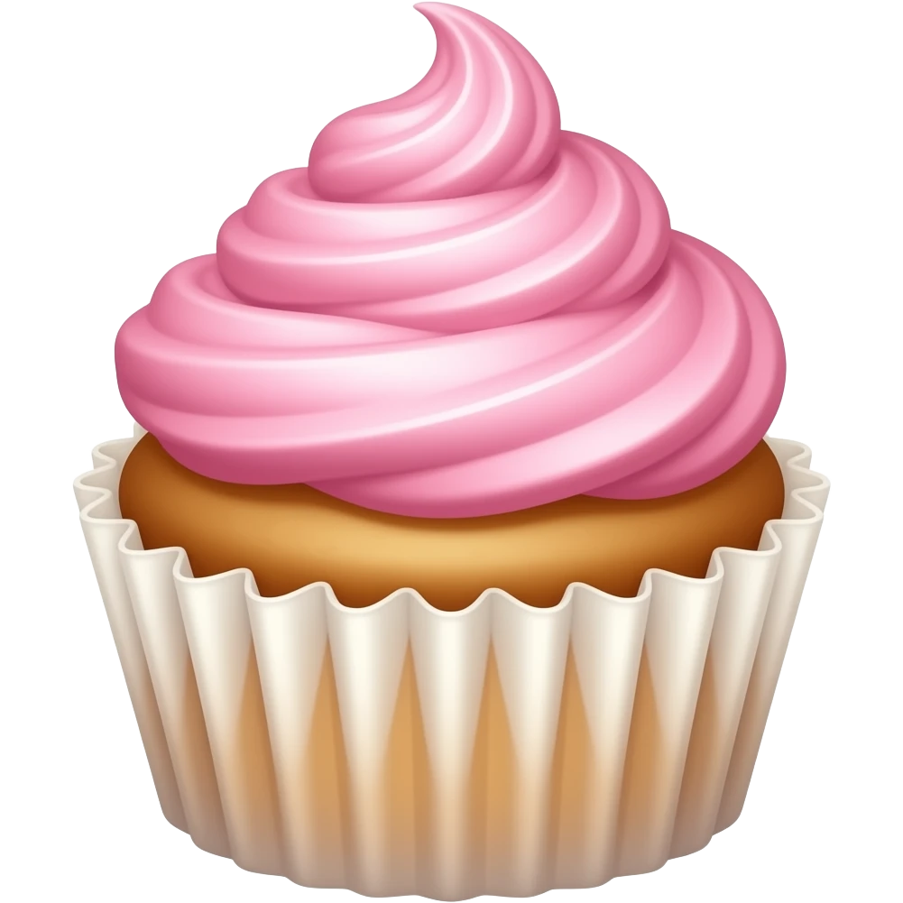 Cupcake with pink icing emoji