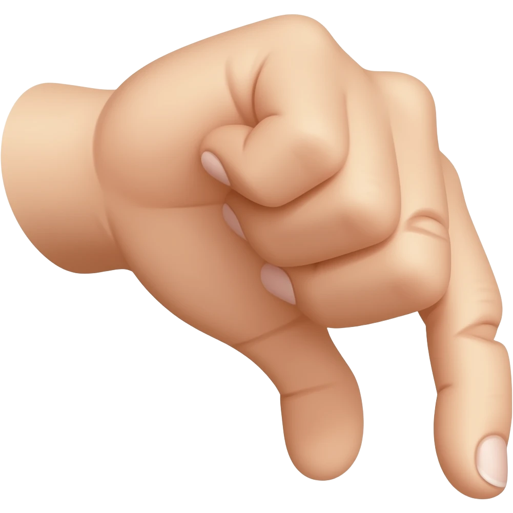 crooked finger thumbs down emoji