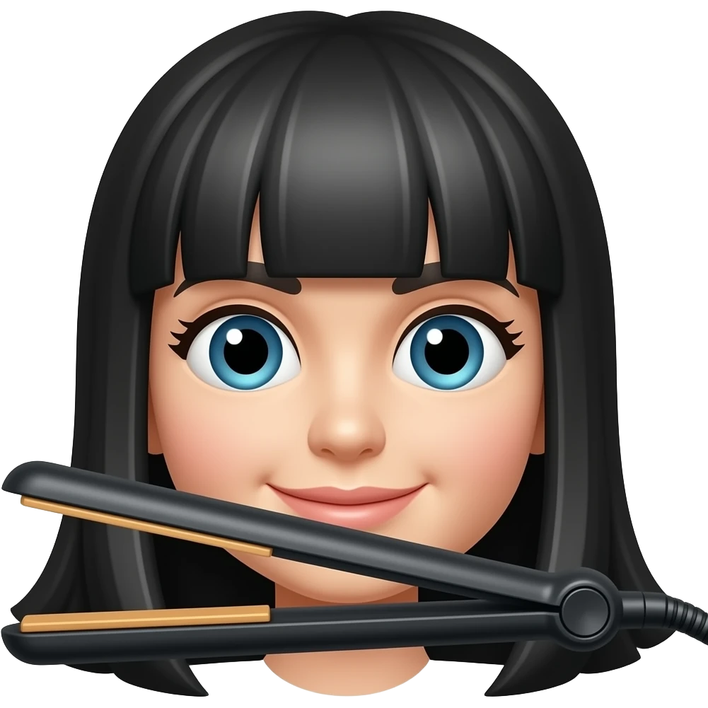 straightner in blackmatch emoji