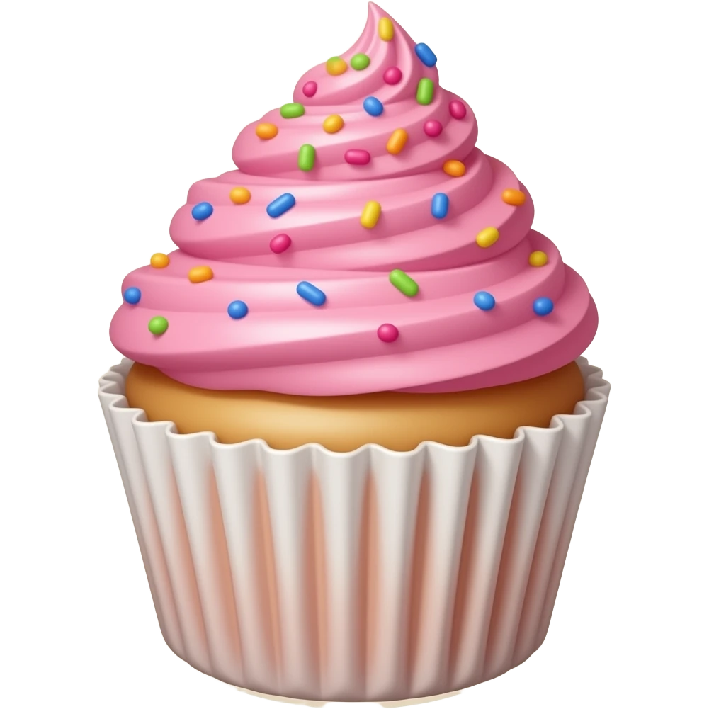 Cupcake with pink icing emoji