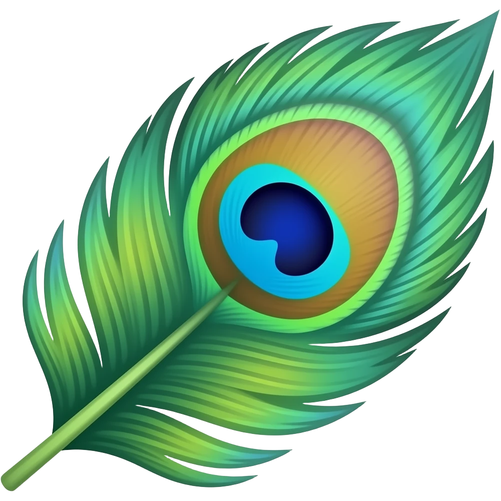 Peacock feather emoji