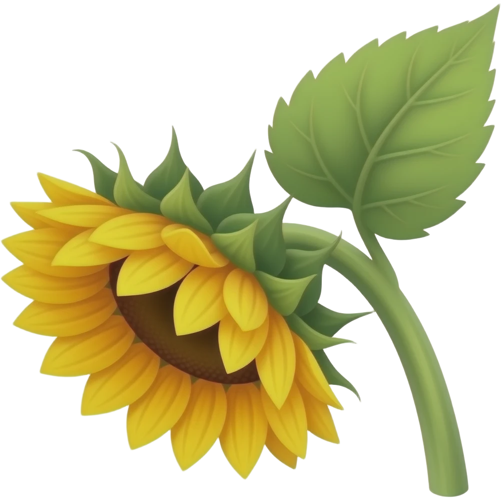 Sunflower bending over emoji