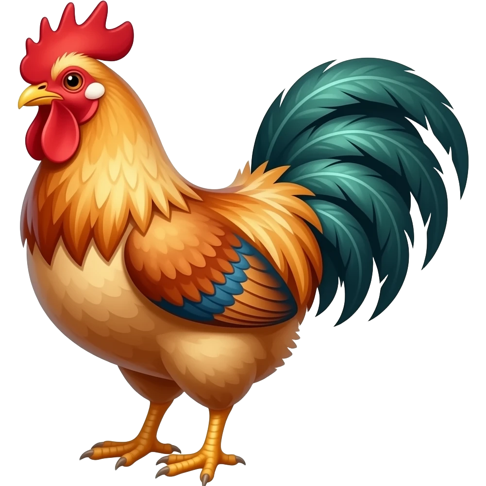 fancy chicken emoji