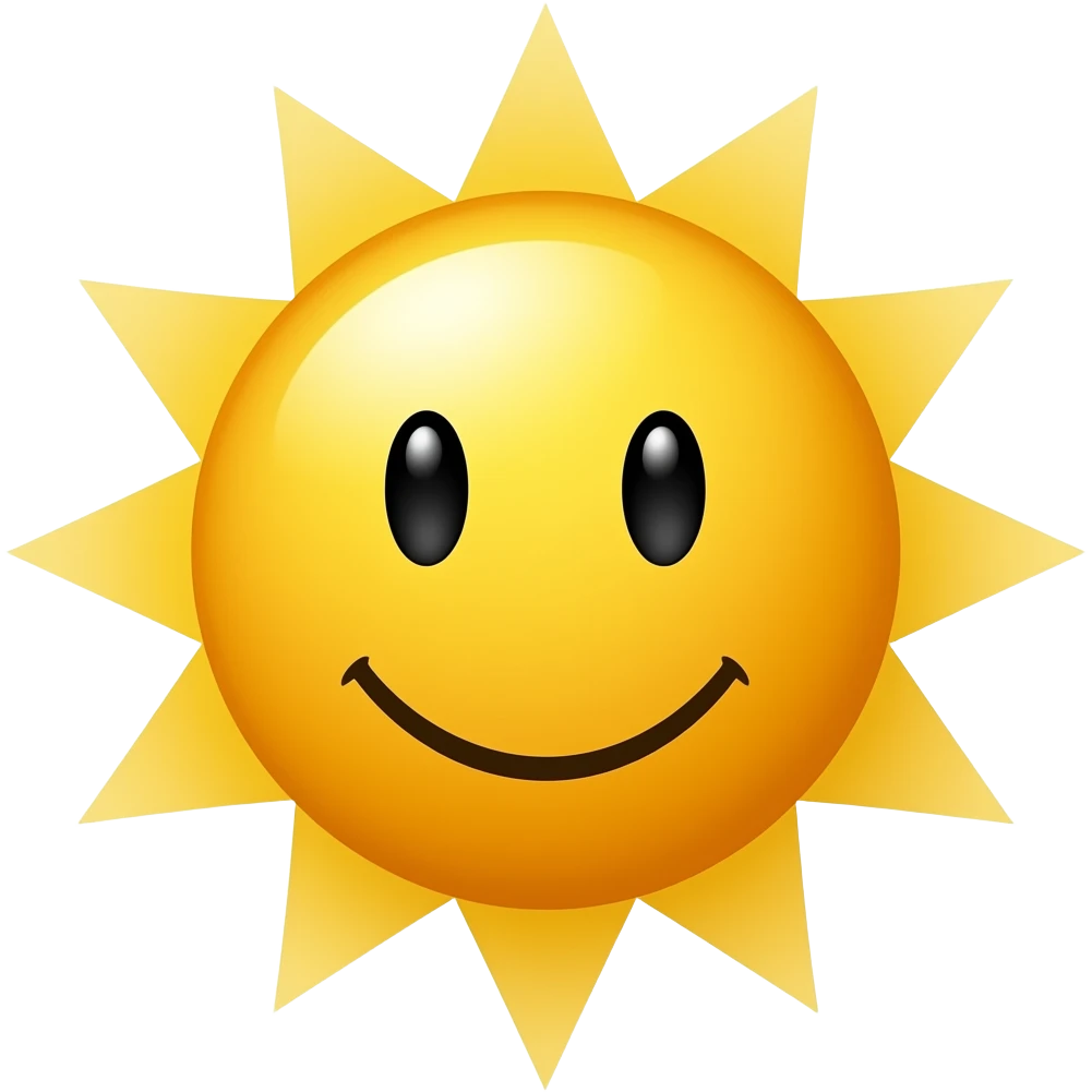 sun smiling emoji