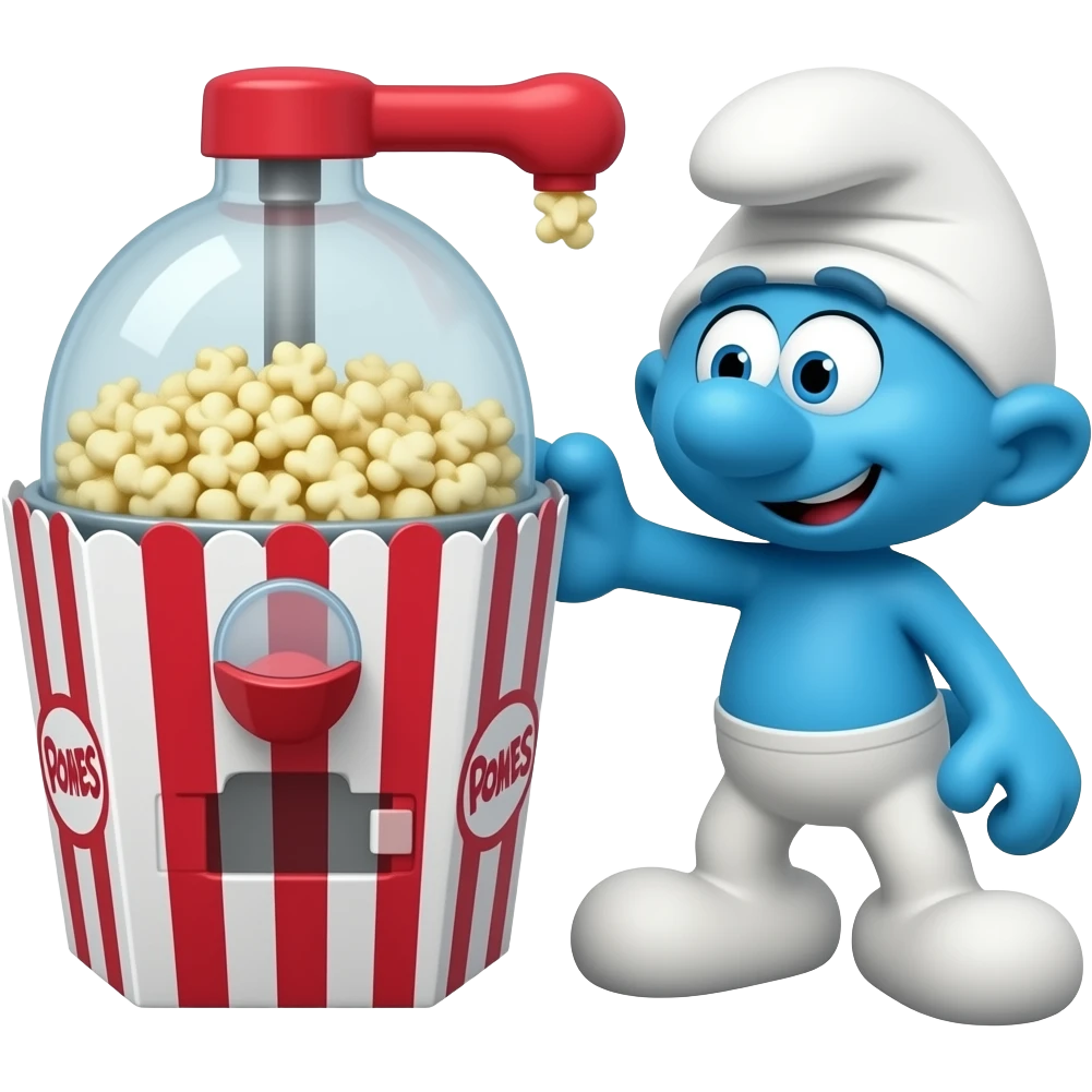 smurfs popcorn maker emoji