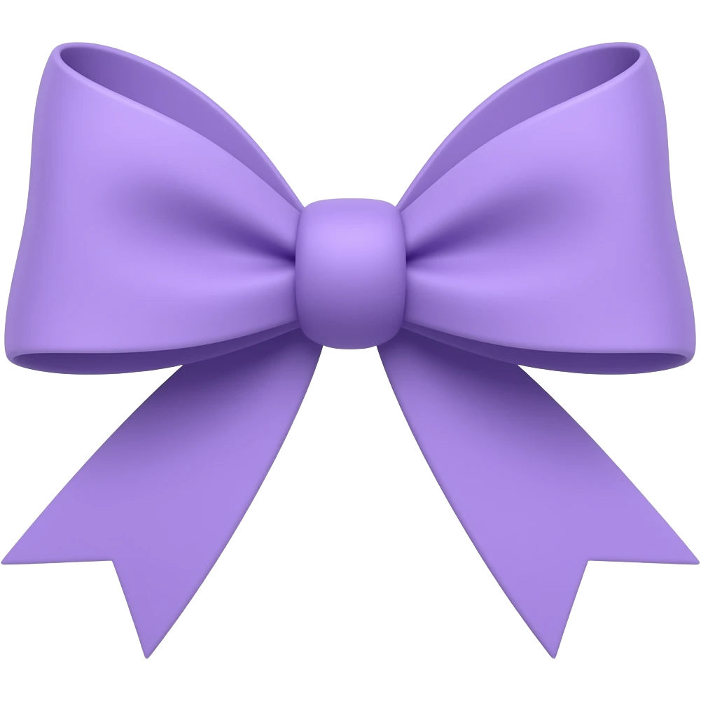 Fiocco viola chiaro emoji