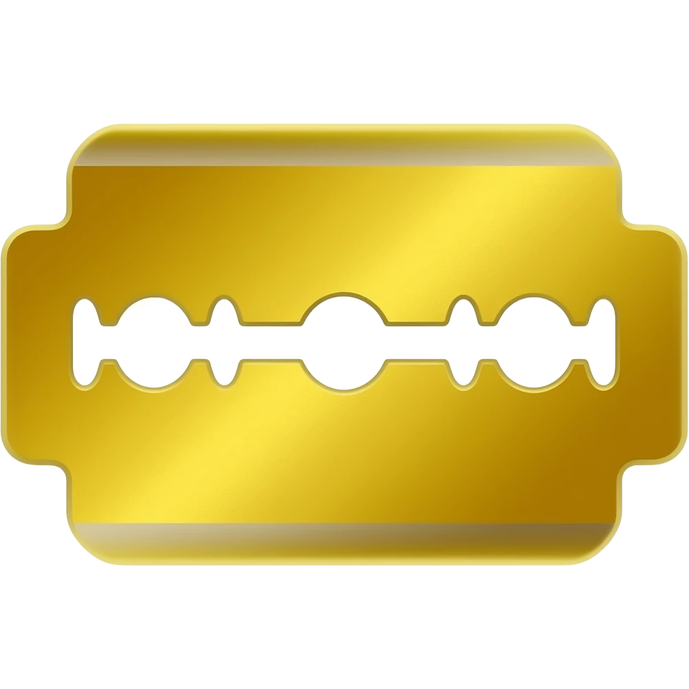 razor blade yellow emoji