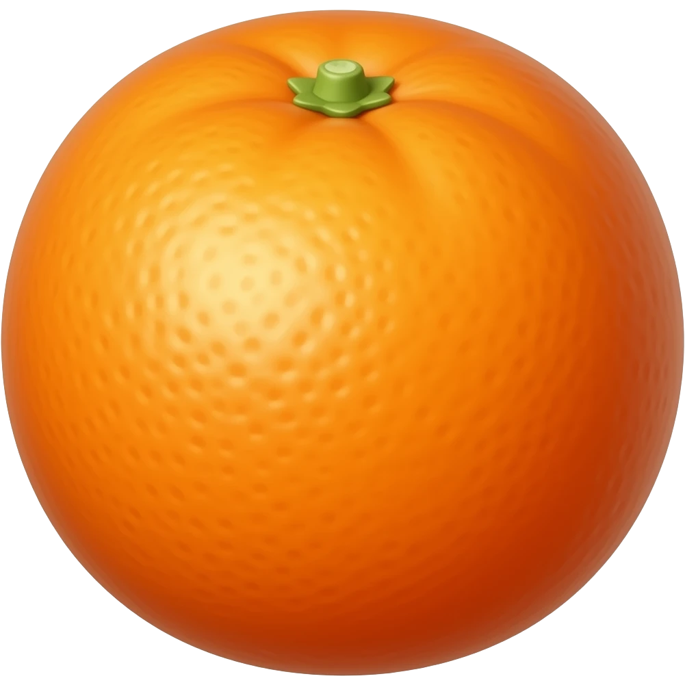 orange fruit without stem emoji