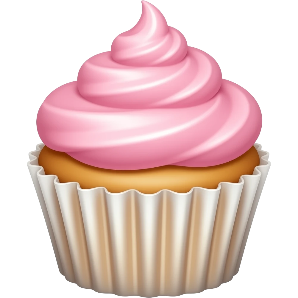 Cupcake with pink icing emoji