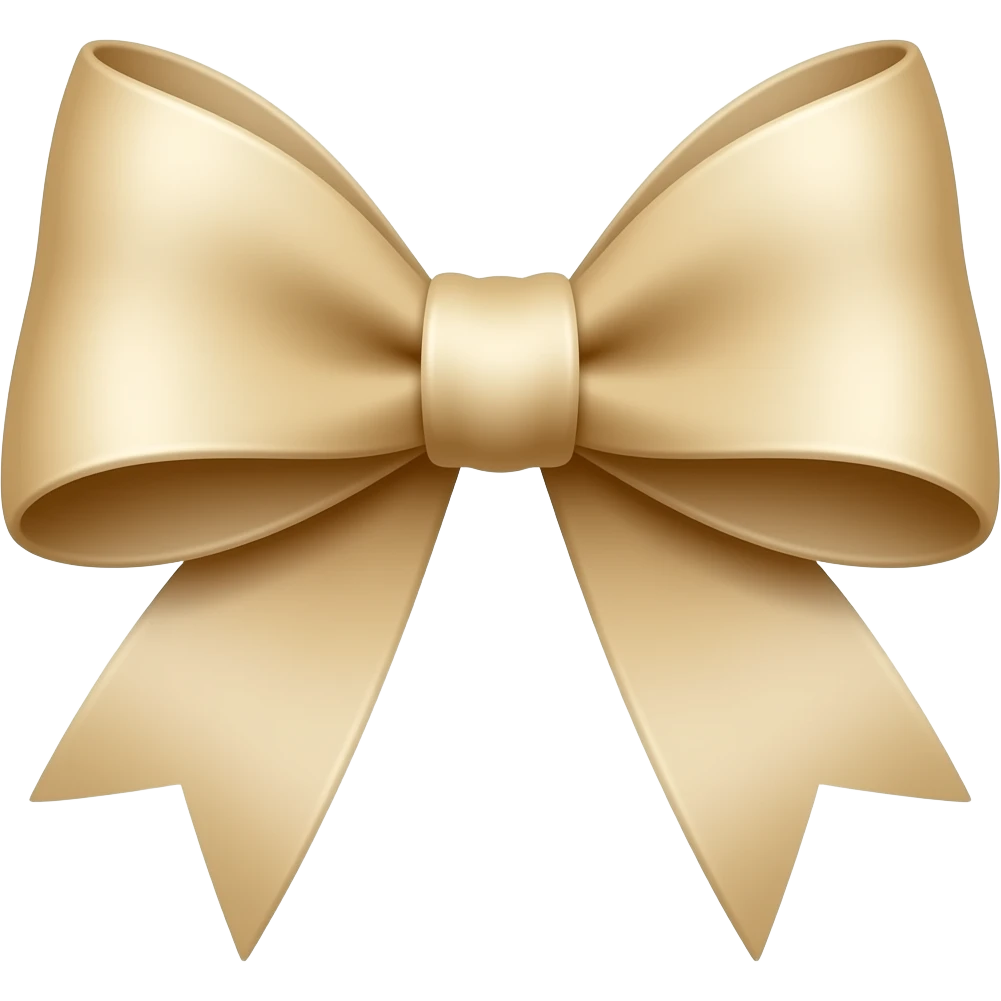beige bow emoji
