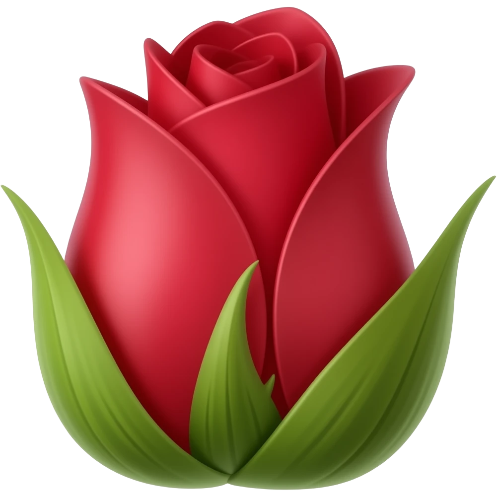 not yet bloom red rose emoji