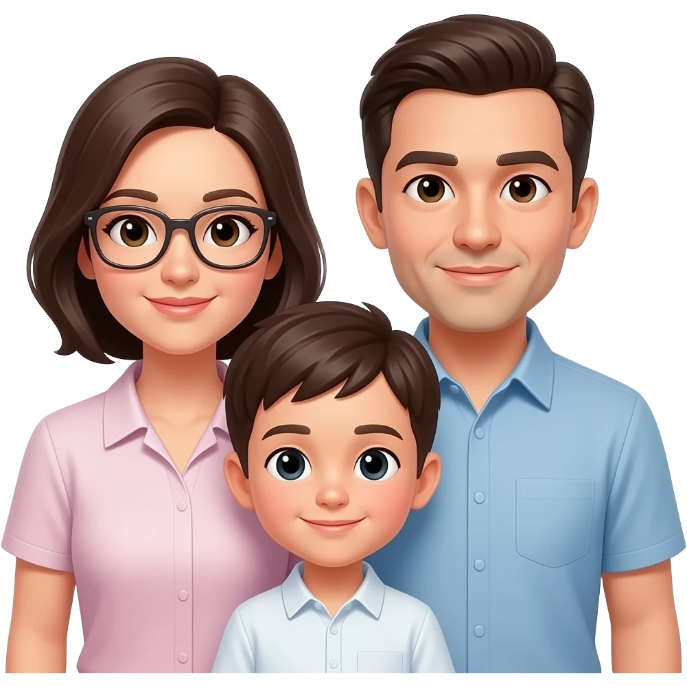 mis padres y mi hermano joven emoji