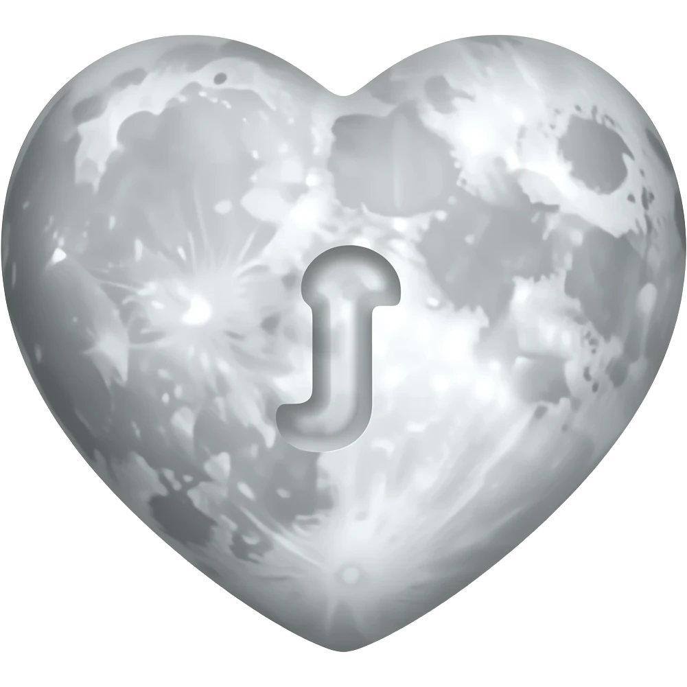 a heart shaped moon with the repeat symbol in the middle emoji