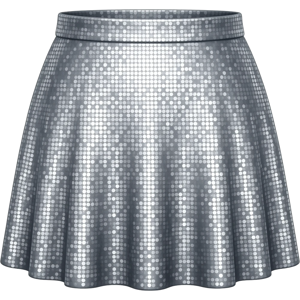 sparkly skirt short emoji