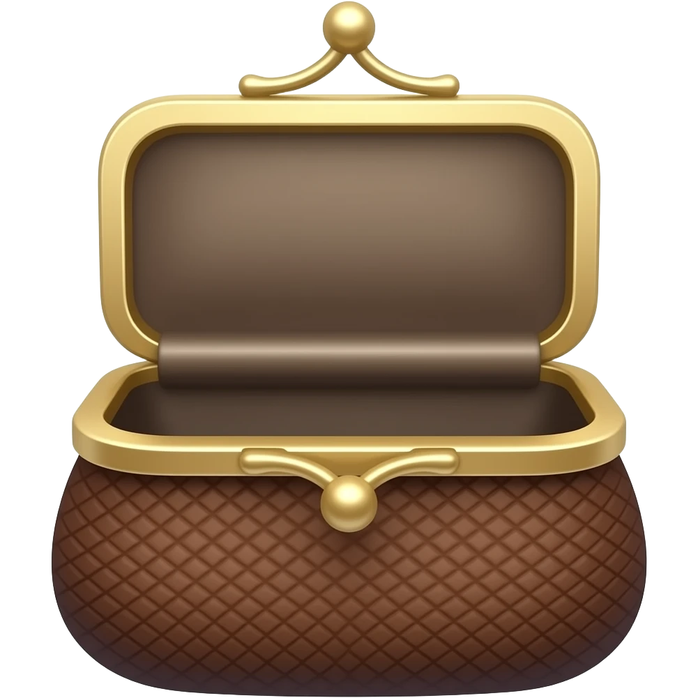 开着的空荷包，一贫如洗 emoji