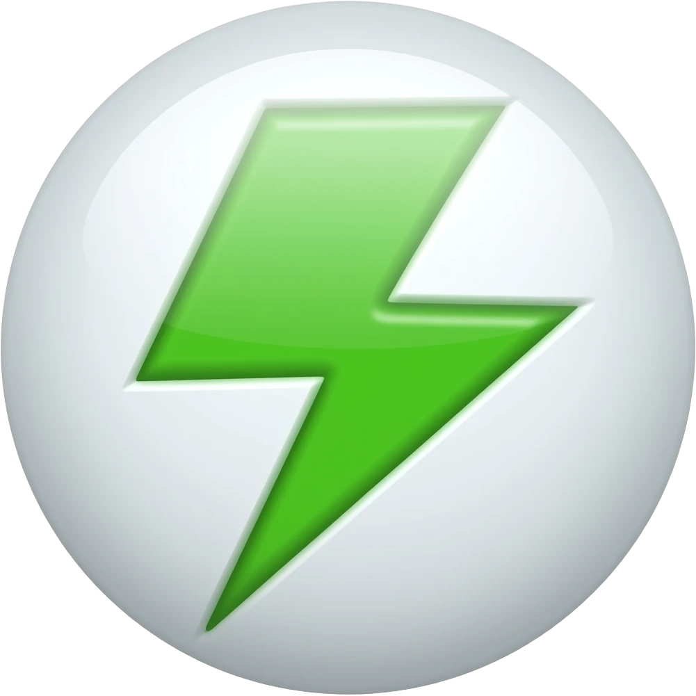 Green lightning emoji