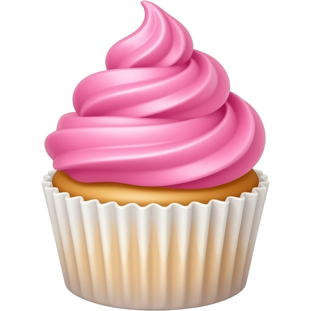Cupcake with pink icing emoji