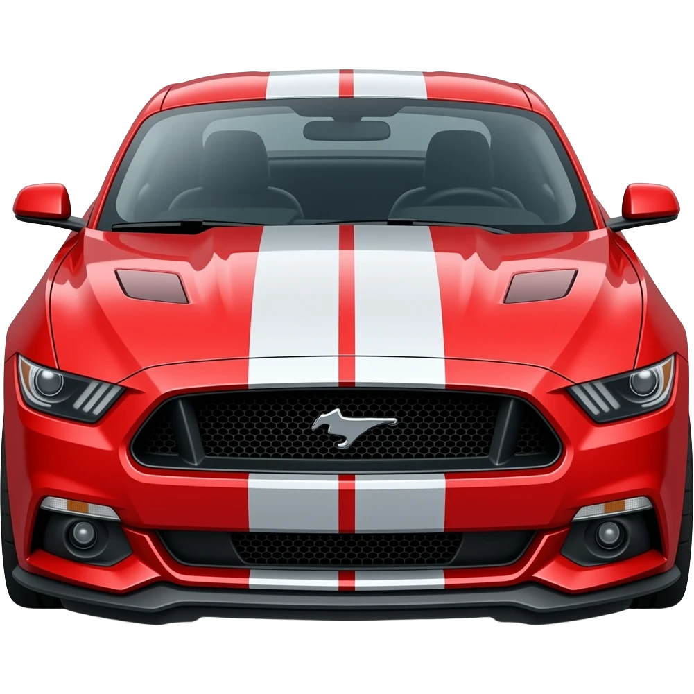 Ford mustang red without racing stripes emoji