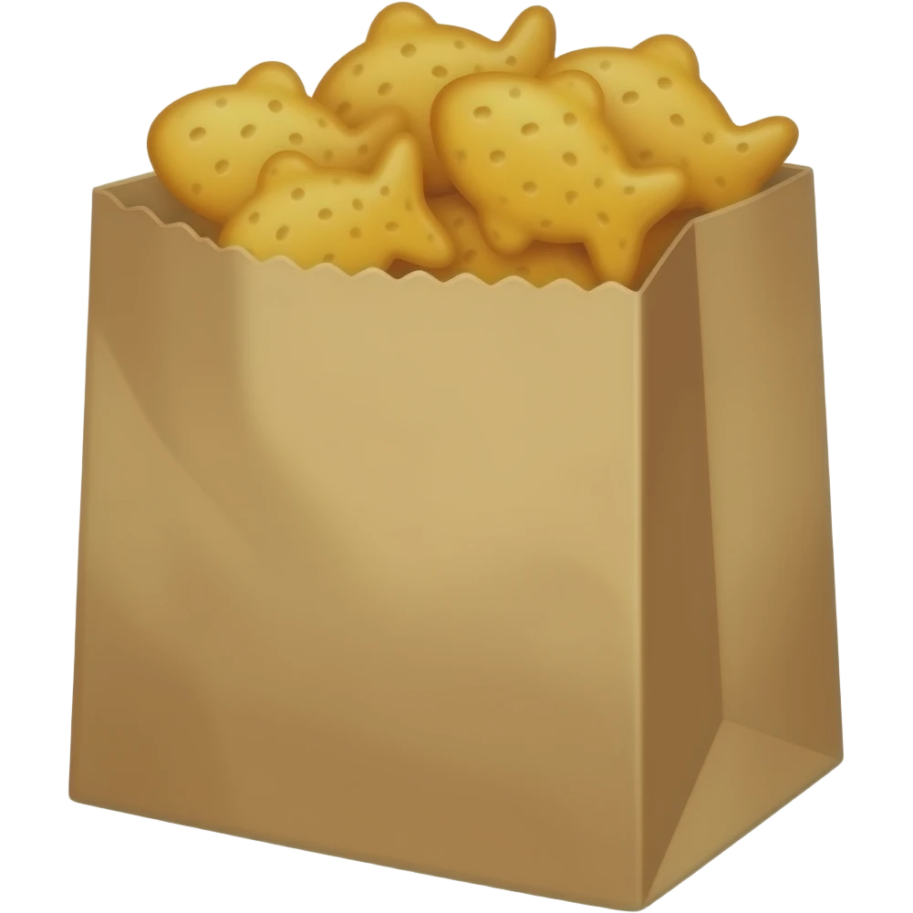 Goldfish snack bag emoji