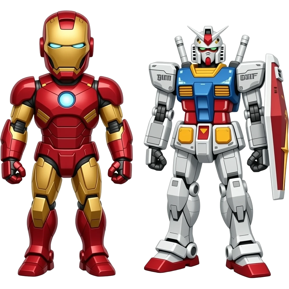 Gundam crossover iron man emoji