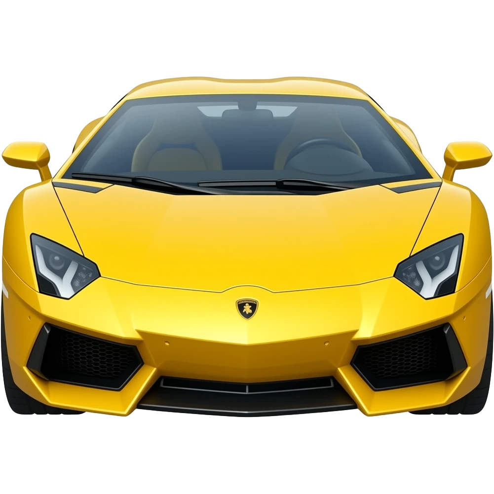 Lamborghini car yellow emoji