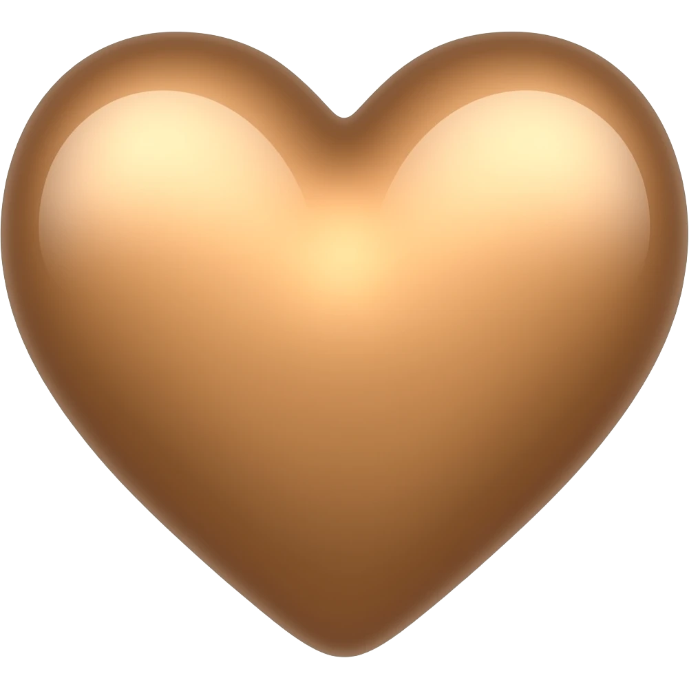 Bronze heart emoji