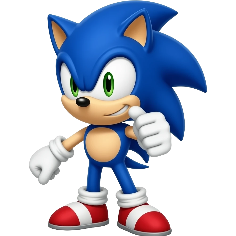 Sonic pulls out his tooth emoji