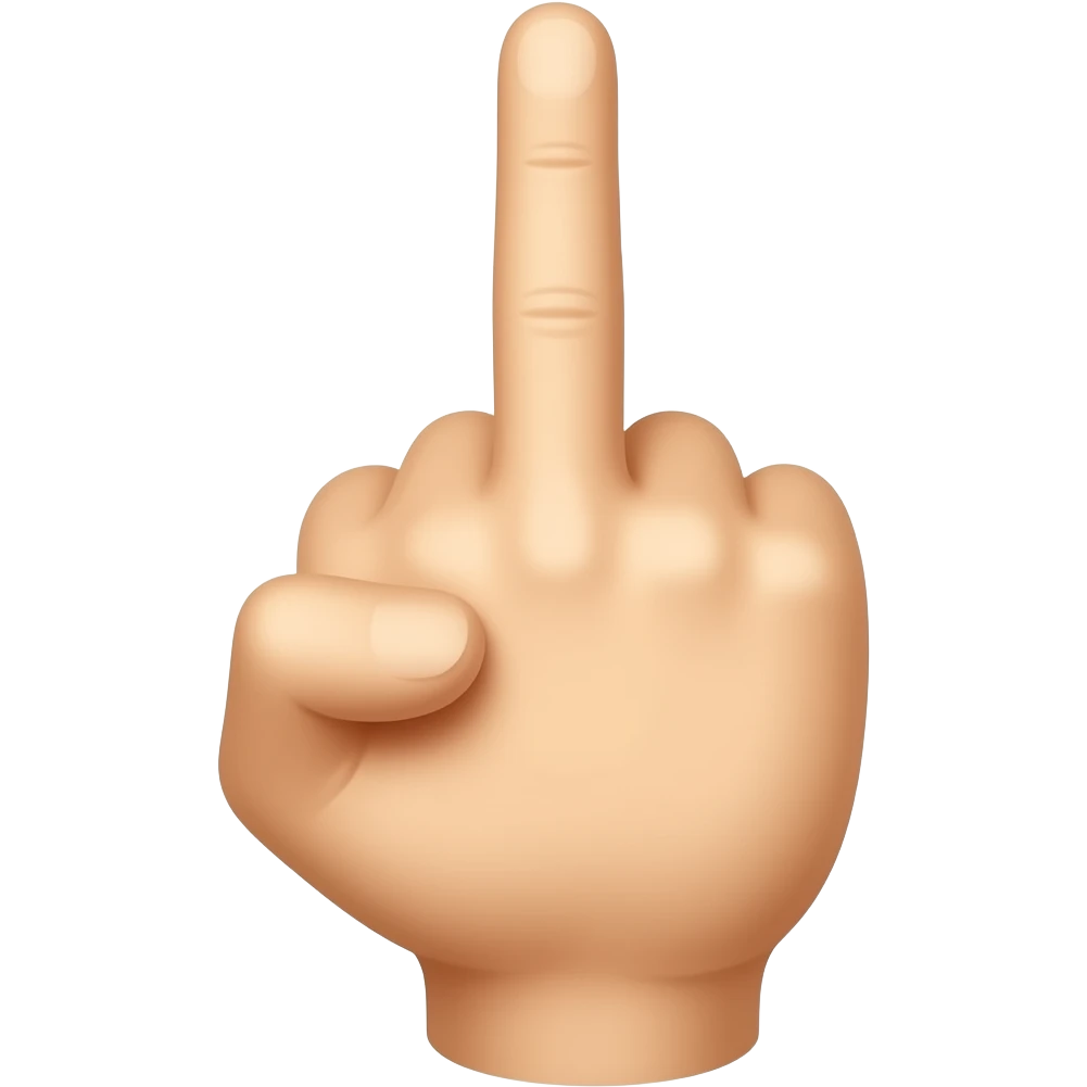 a levantar o dedo do meio emoji