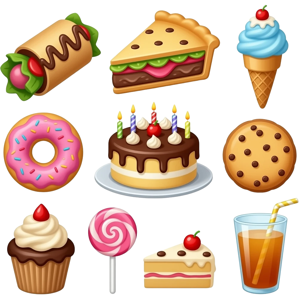 🍢🥧🍦🍧🍨🍩🍪🎂🍰🧁🍫🍬🍭🍡🍮🥤 emoji
