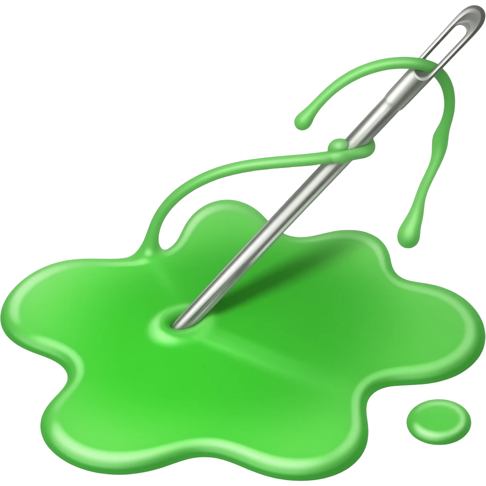 NEEDLE WITH GREEN SLIME emoji