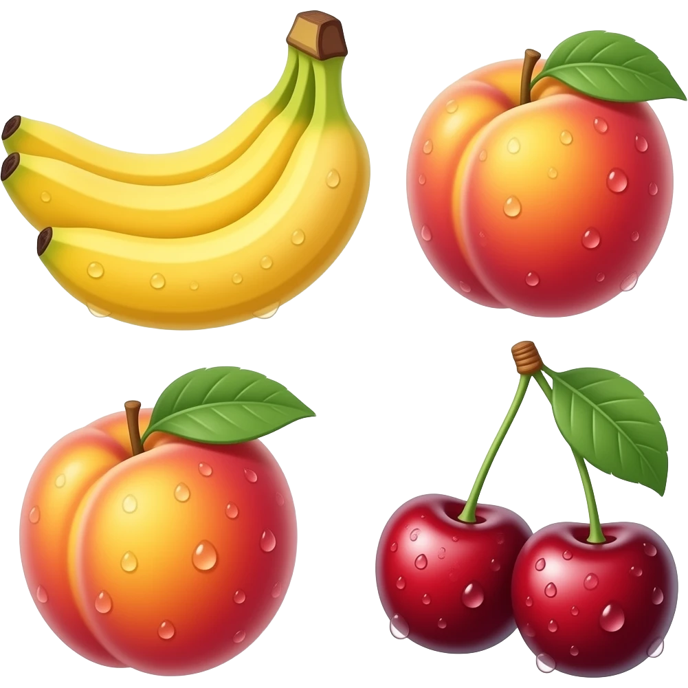 🍌🍑🍒💦💦 emoji
