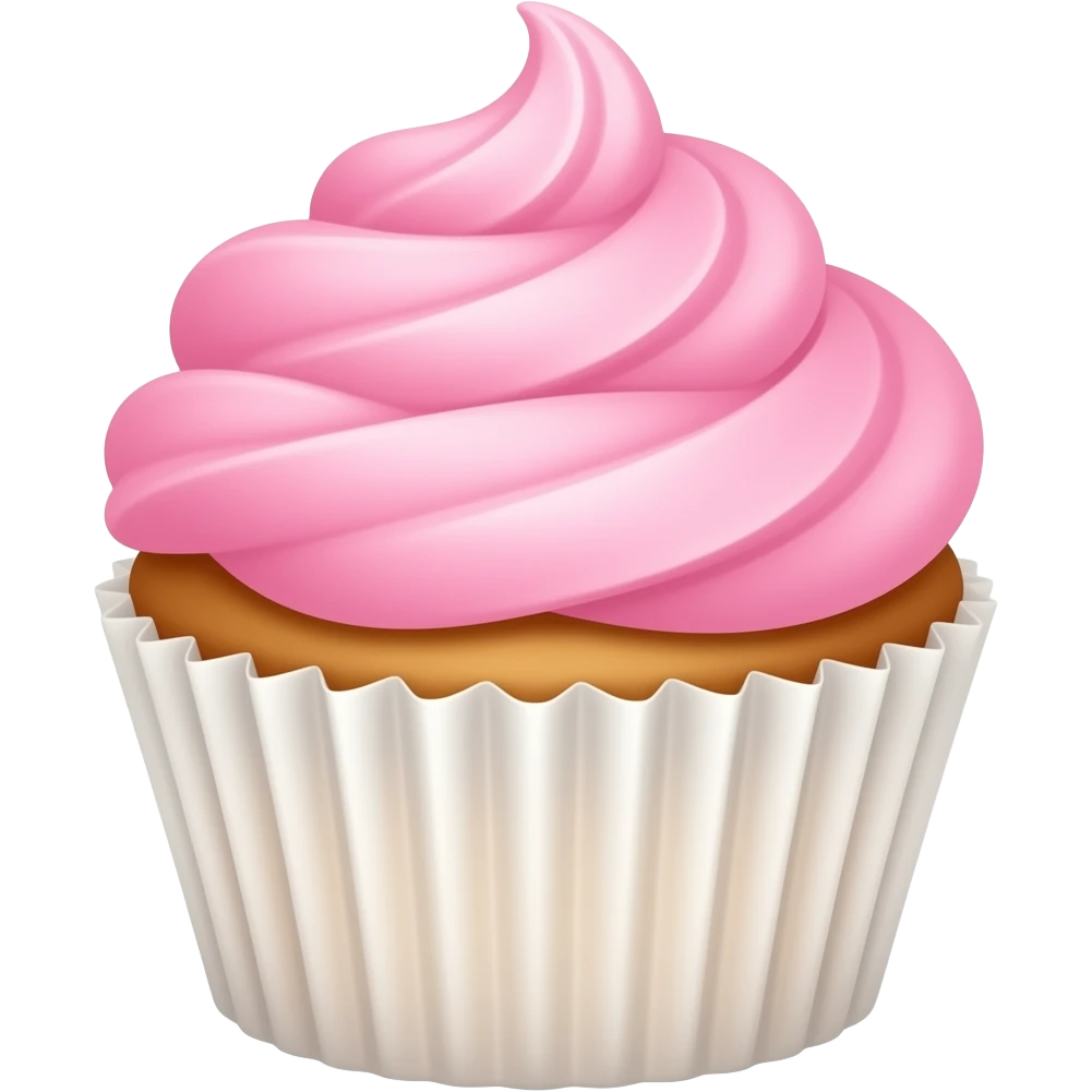 Cupcake with pink icing emoji