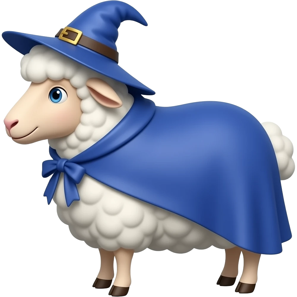 wizard sheep blue cape emoji