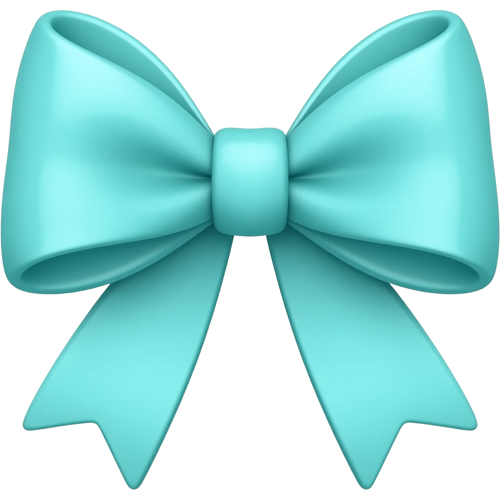 Tiffany blue bow emoji