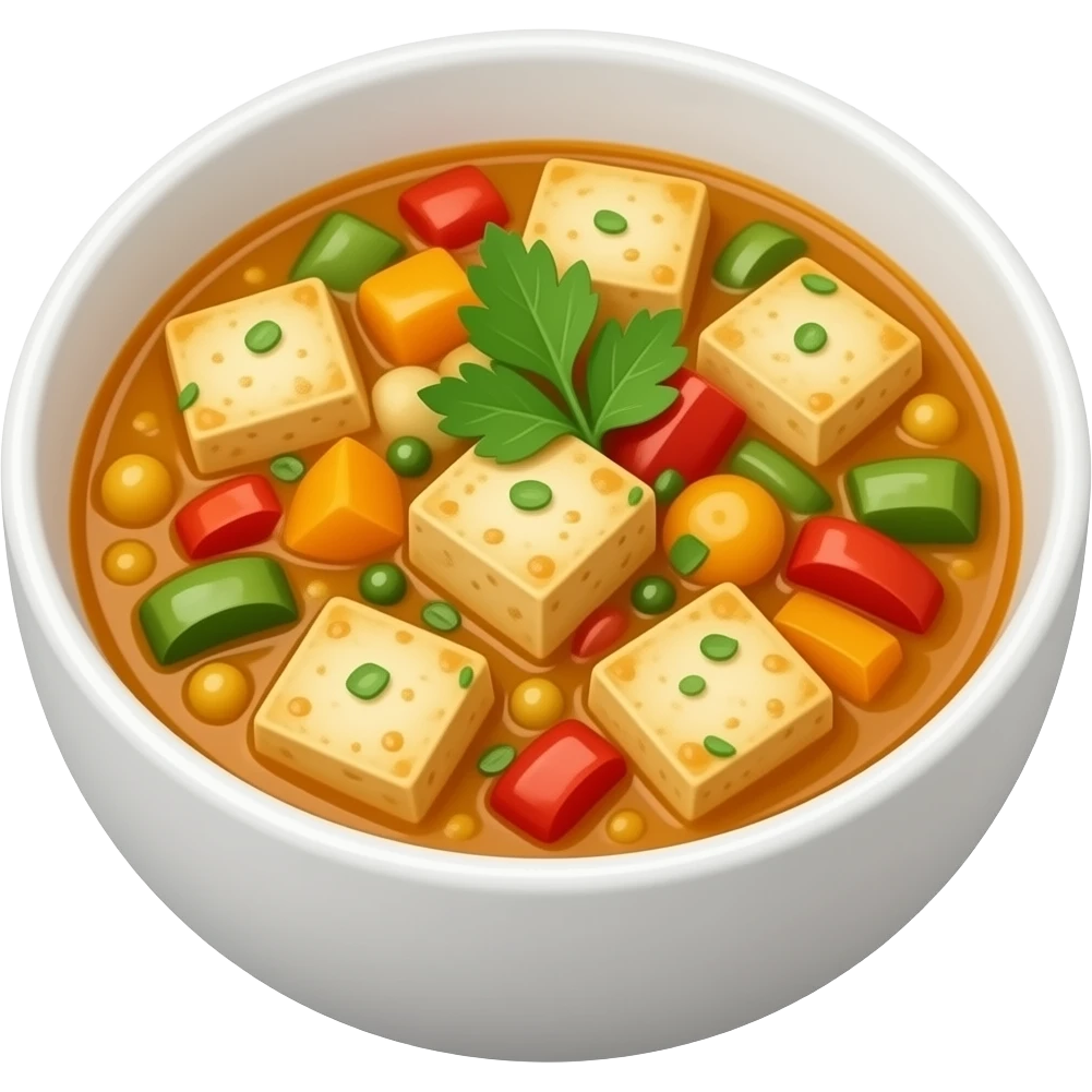 קארי ירקות וטופו emoji