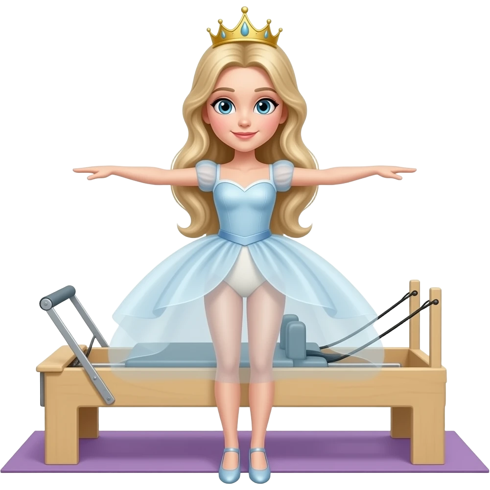 Pilates girl princess emoji