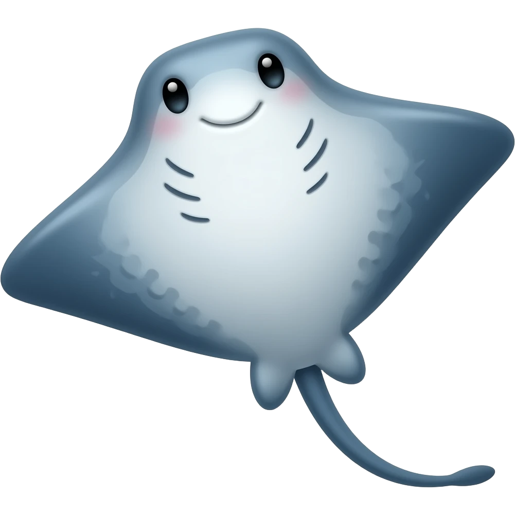 A cute stingray emoji