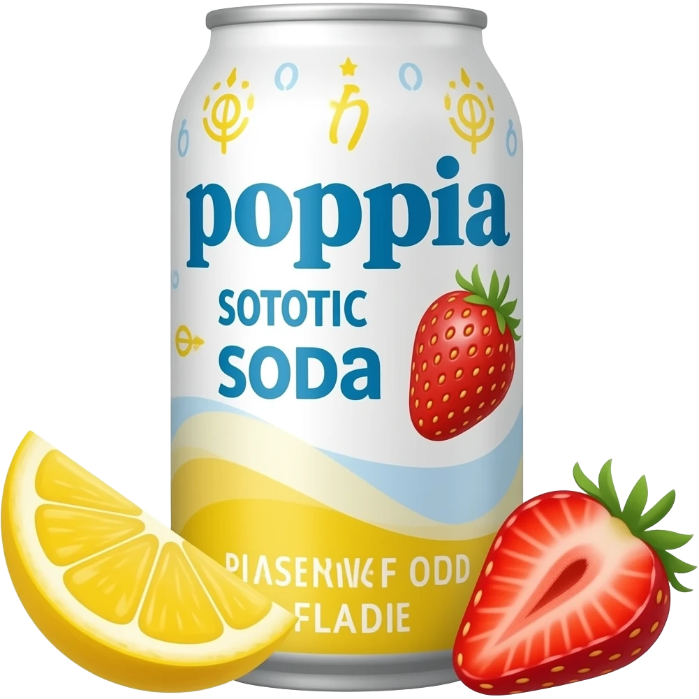 poppi probiotic soda strawberry lemon emoji