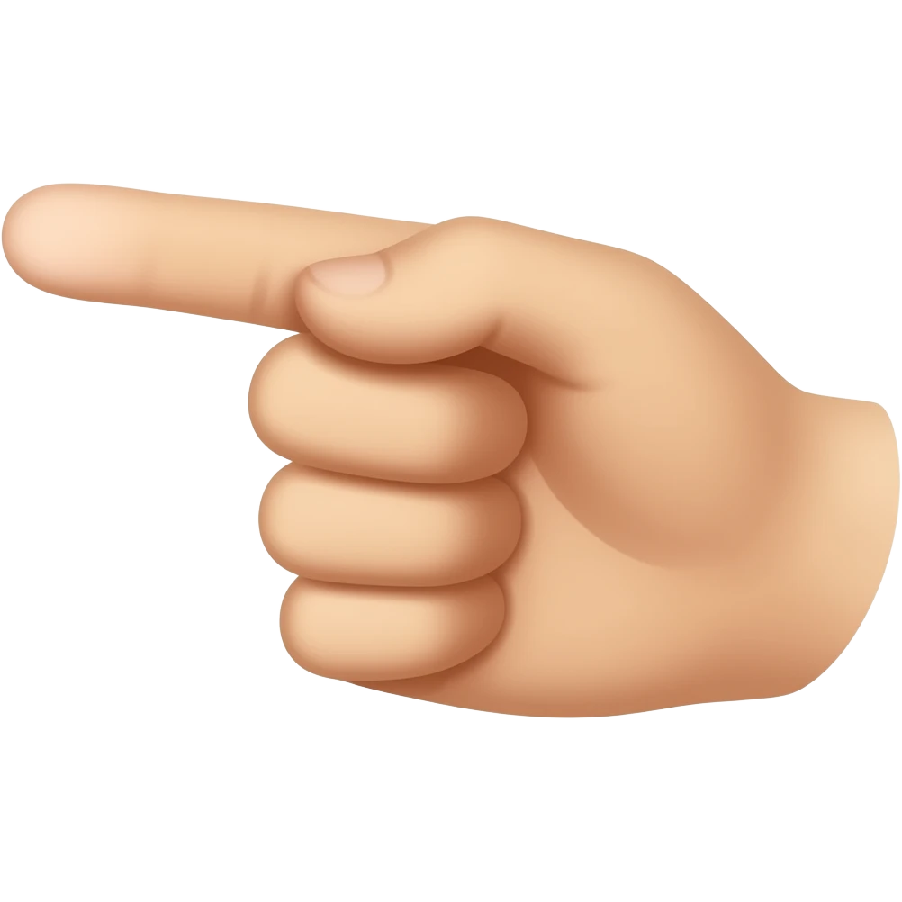 thumb pointing to the side emoji