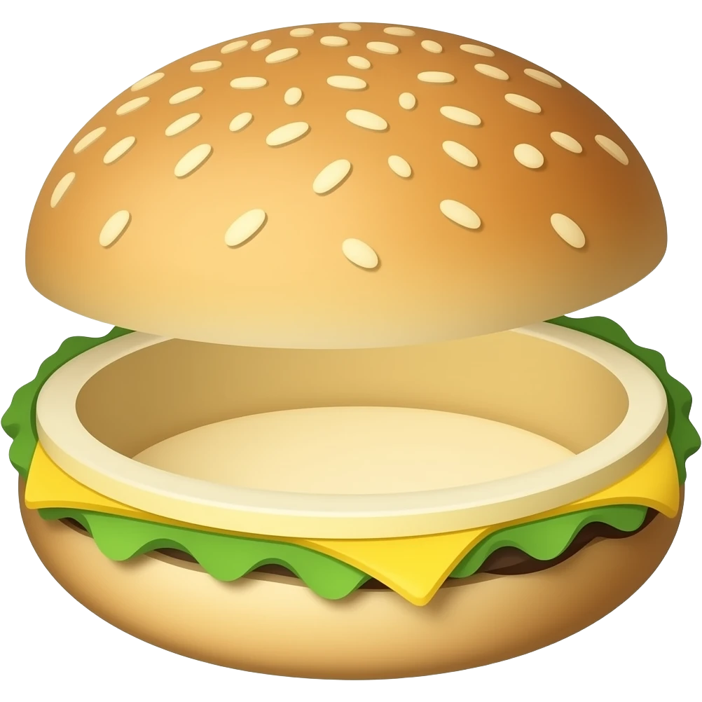 Empty Hamburger Bun emoji