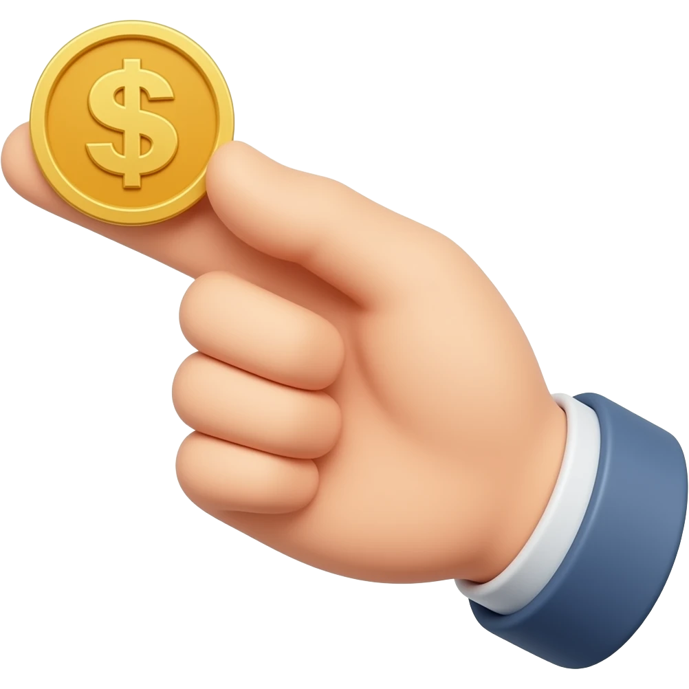 MANO CON MONEDA emoji