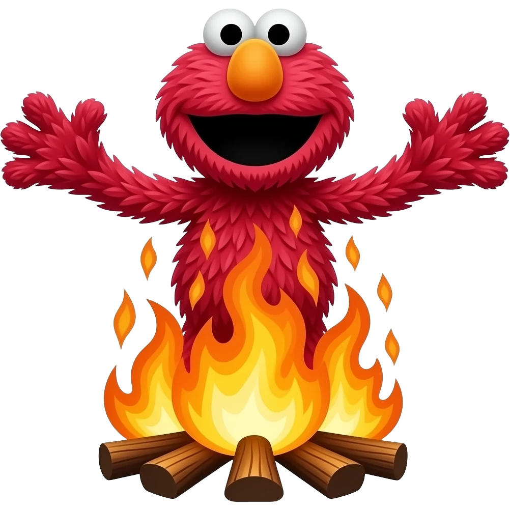 Make it stop fire elmo emoji