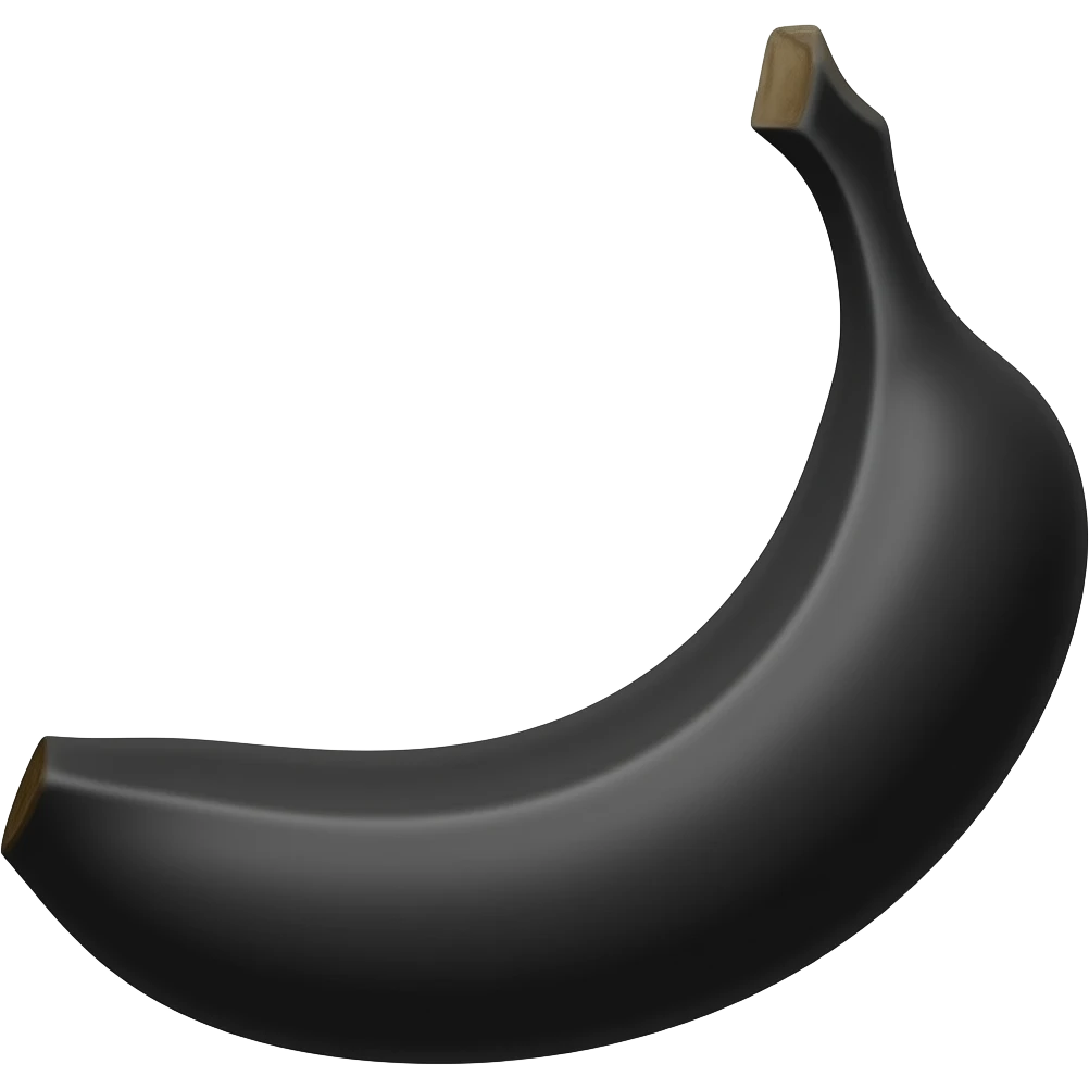 Black banana emoji