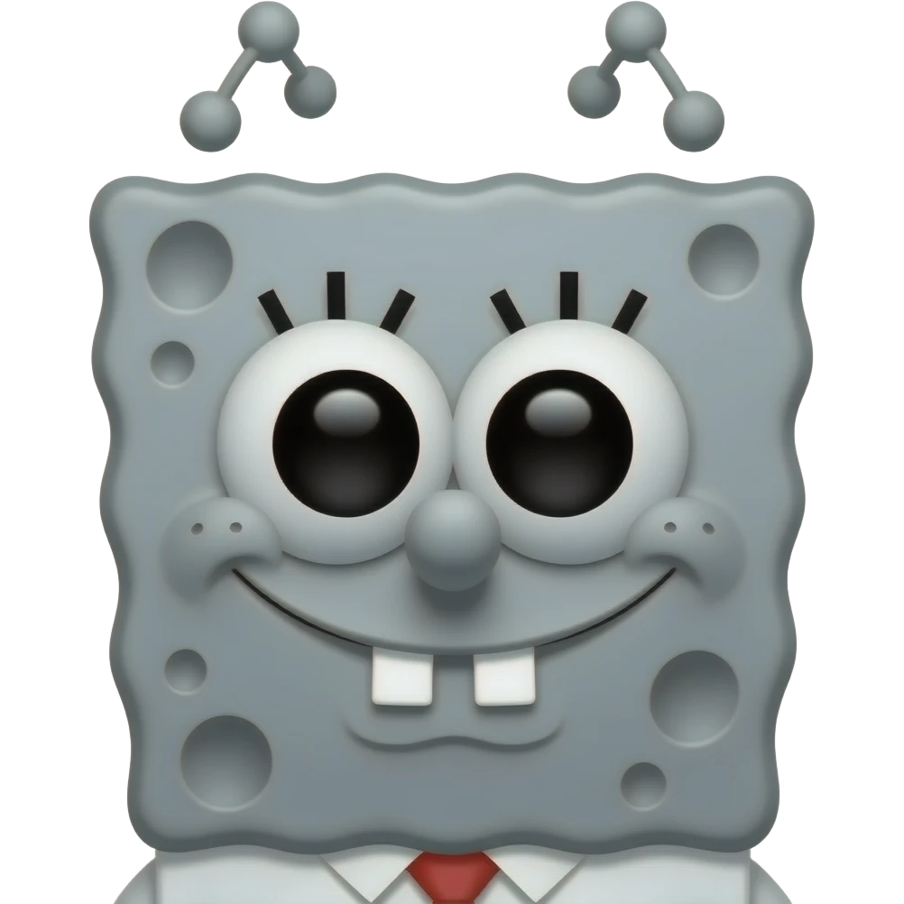 Gary, a , seus olhos devem ser totalmente pretos e estar localizados no topo de suas antenas, com as cores cinza do Bob Esponja. emoji