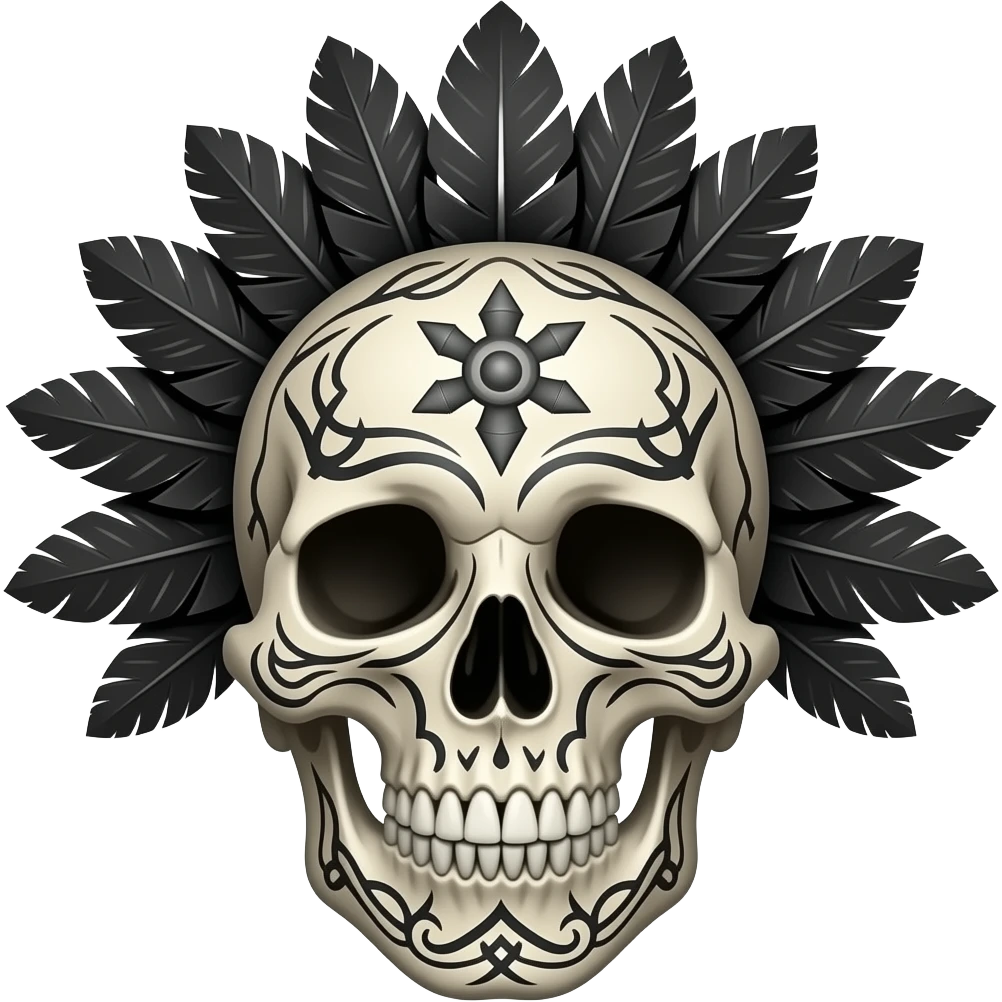 voodoo priest skull emoji