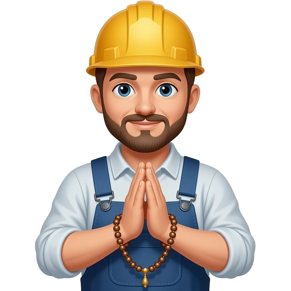 👨🏻‍🏭📿 emoji