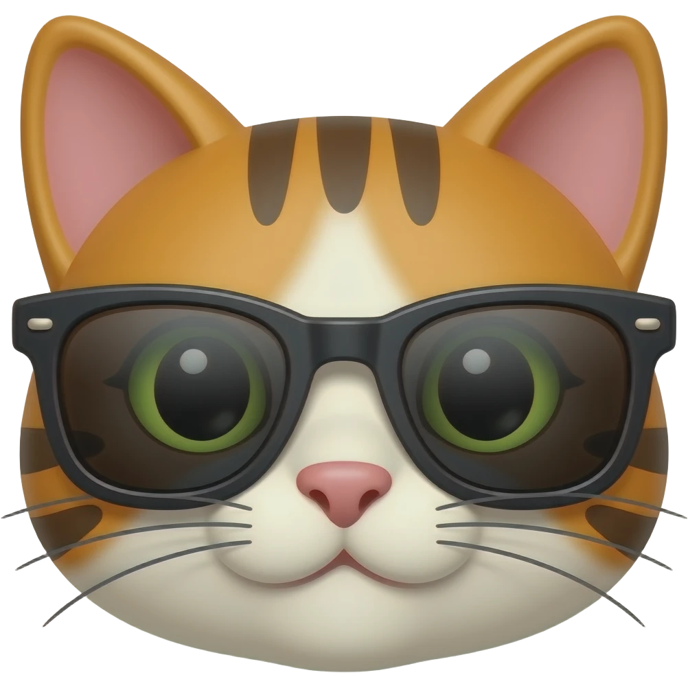 Cat wearing sunglasses emoji