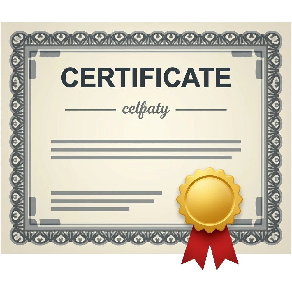 cerfificado de curso emoji
